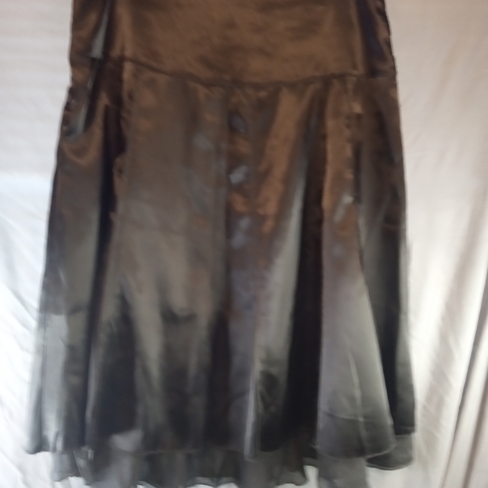 AoBao Gothic Black Satin Corset and Skirt Set - Picture 5 of 7